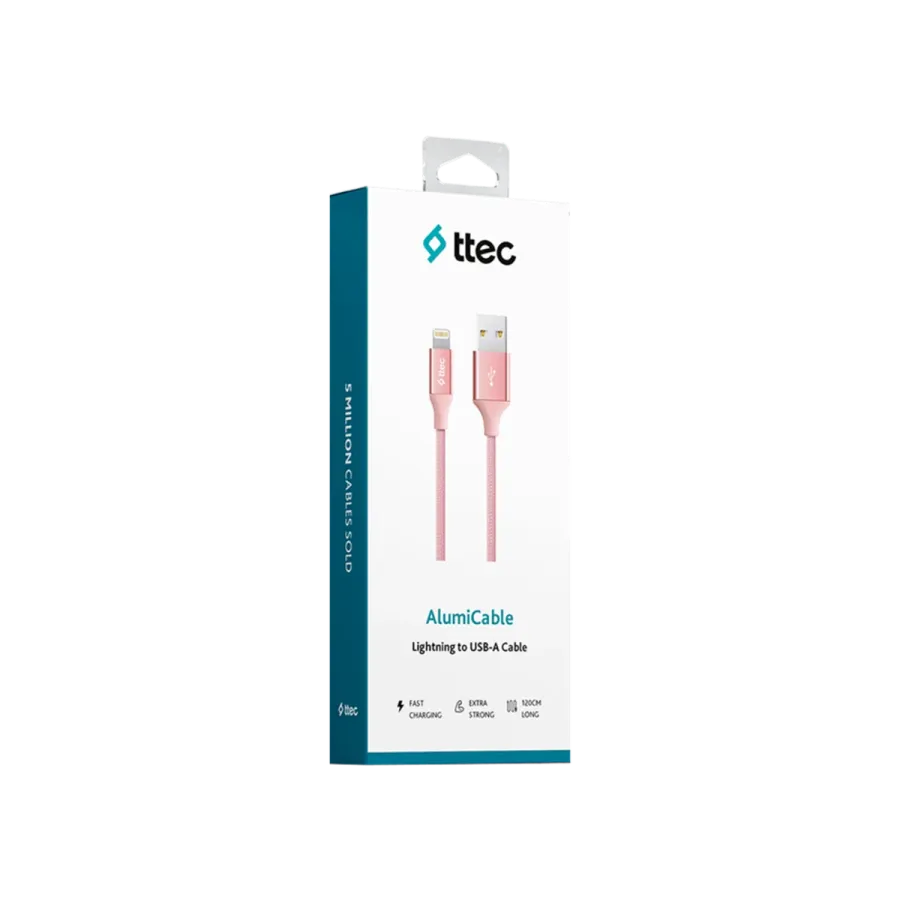 Ttec AlumiCable iPh. Şarj Kablosu Roze Şarj Kabloları