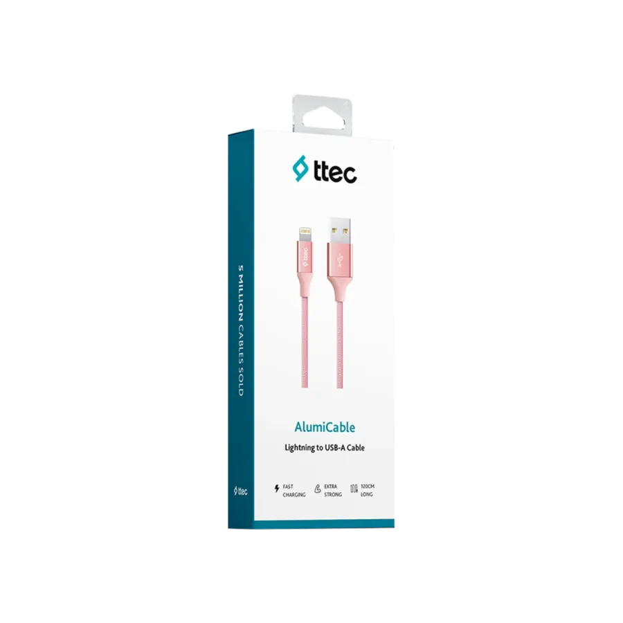 Ttec AlumiCable iPh. Şarj Kablosu Roze Şarj Kabloları
