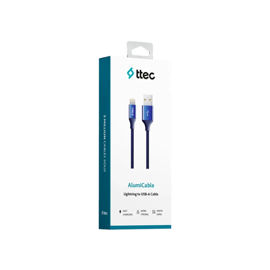 Ttec AlumiCable iPh. Şarj KablosuLacivrt Şarj Kabloları