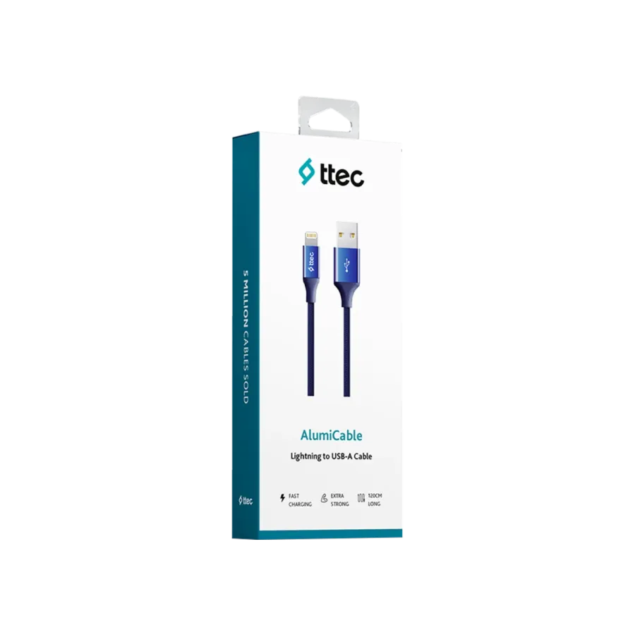 Ttec AlumiCable iPh. Şarj KablosuLacivrt Şarj Kabloları