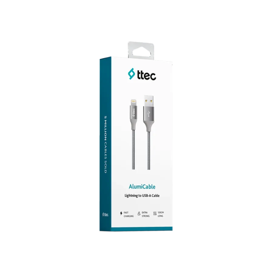 Ttec AlumiCable iPh. Şarj KablosuUzayGri Şarj Kabloları