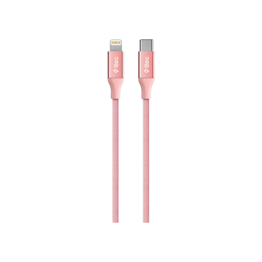 Ttec AlumiCable Typec-Lightng Kablo Roze Şarj Kabloları