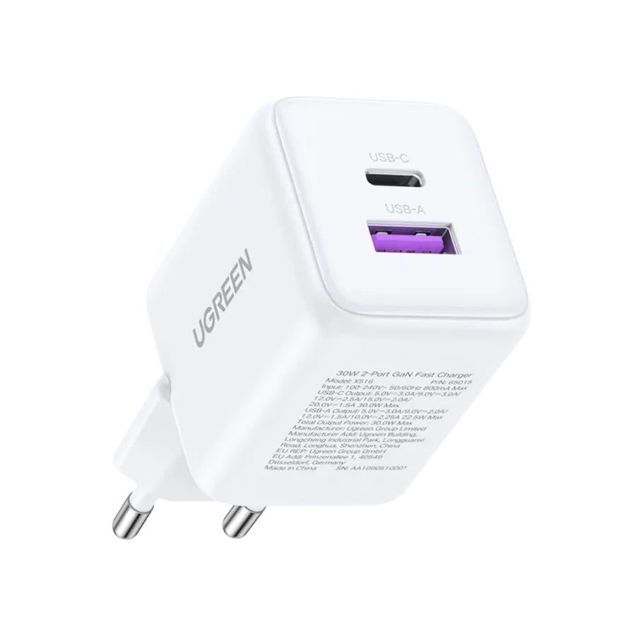 UGREEN 30W 2 Portlu Hızlı Şarj Cihzı Byz Cep Telefonu Aksesuar