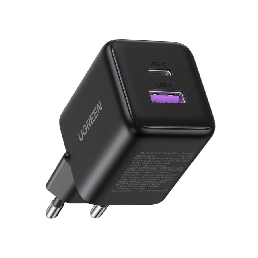 UGREEN 30W 2 Portlu Hızlı Şarj Cihzı Syh Cep Telefonu Aksesuar