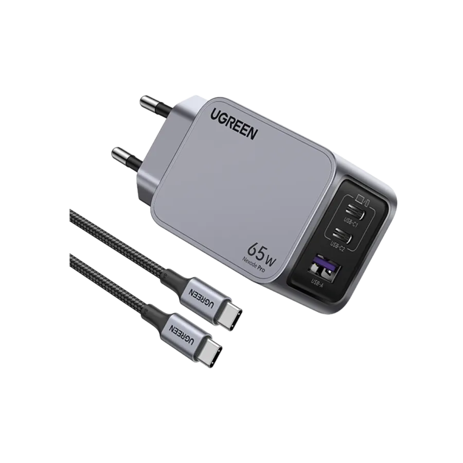UGREEN Nexode Pro 65W adaptör+100W kablo Cep Telefonu Aksesuar