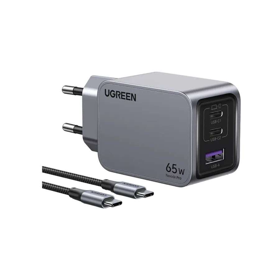 UGREEN Nexode Pro 65W adaptör+100W kablo Cep Telefonu Aksesuar