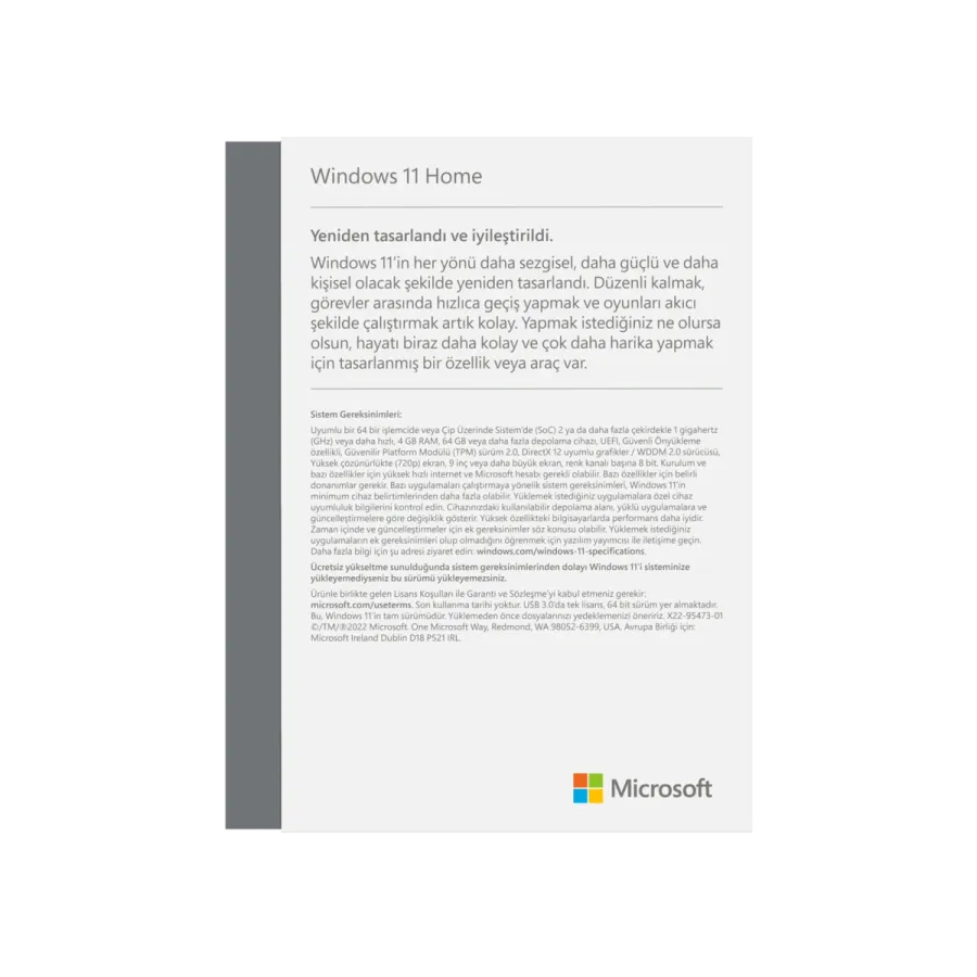 Windows 11 Home Türkçe Bilgisayar Çevre Birimleri