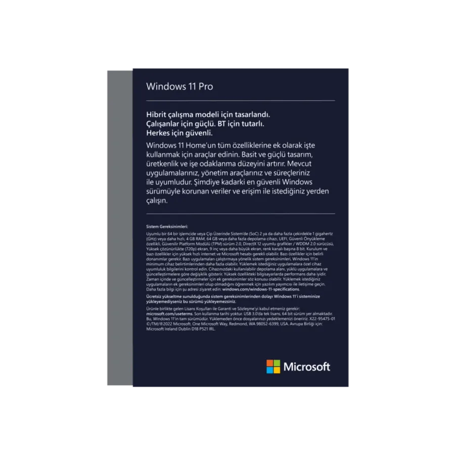 Windows 11 Professional Türkçe Bilgisayar Çevre Birimleri